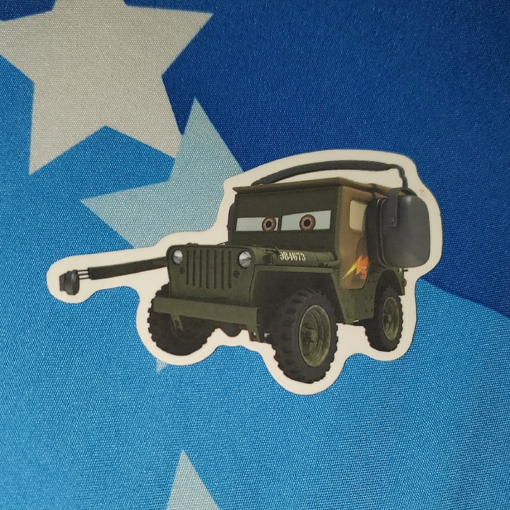 🌈FREE W/BUNDLE🌈 Disney Cars Sarge Truck Sticker
